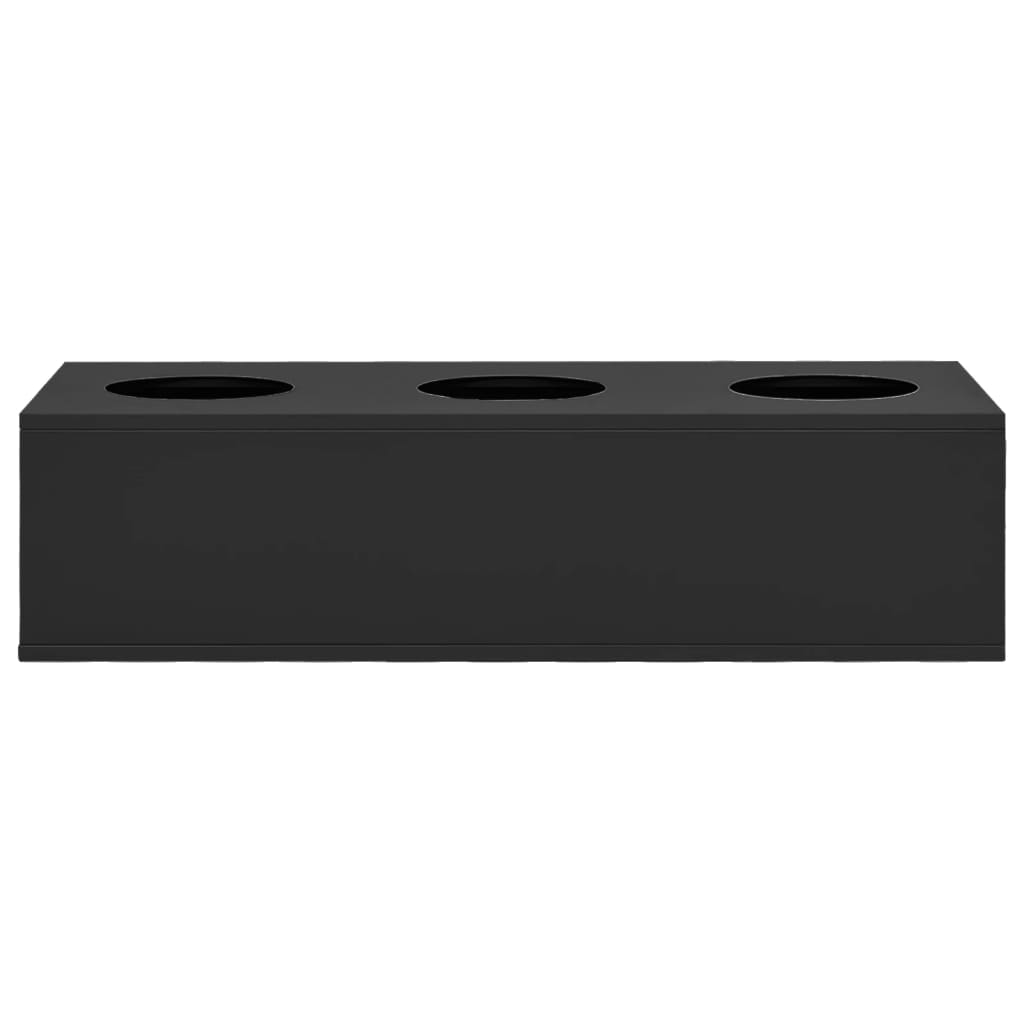 Fioriera da Ufficio Antracite 90x40x23 cm in Acciaio