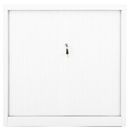 Armadio con Ante Scorrevoli Bianco 90x40x90 cm in Acciaio