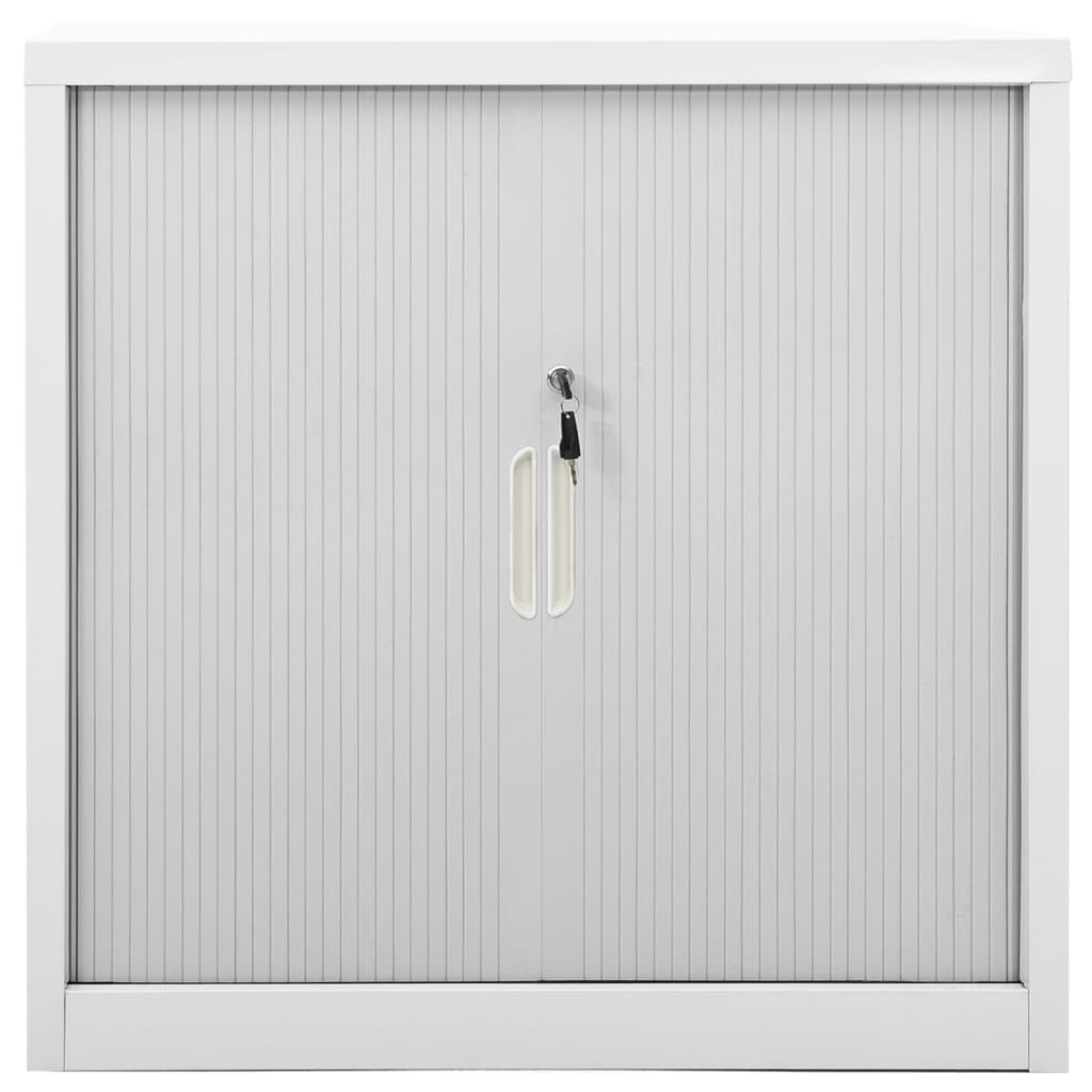 Armadio con Ante Scorrevoli Grigio 90x40x90 cm in Acciaio
