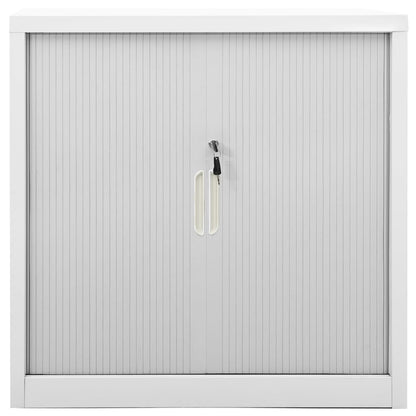 Armadio con Ante Scorrevoli Grigio 90x40x90 cm in Acciaio