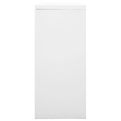 Armadio con Ante Scorrevoli Grigio 90x40x90 cm in Acciaio