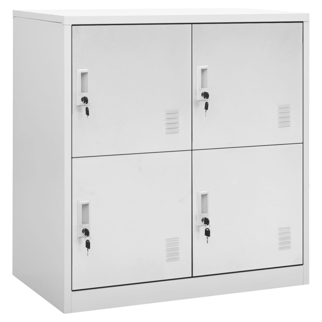 Armadietto con Chiave Grigio Chiaro 90x45x92,5 cm in Acciaio