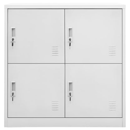 Armadietto con Chiave Grigio Chiaro 90x45x92,5 cm in Acciaio
