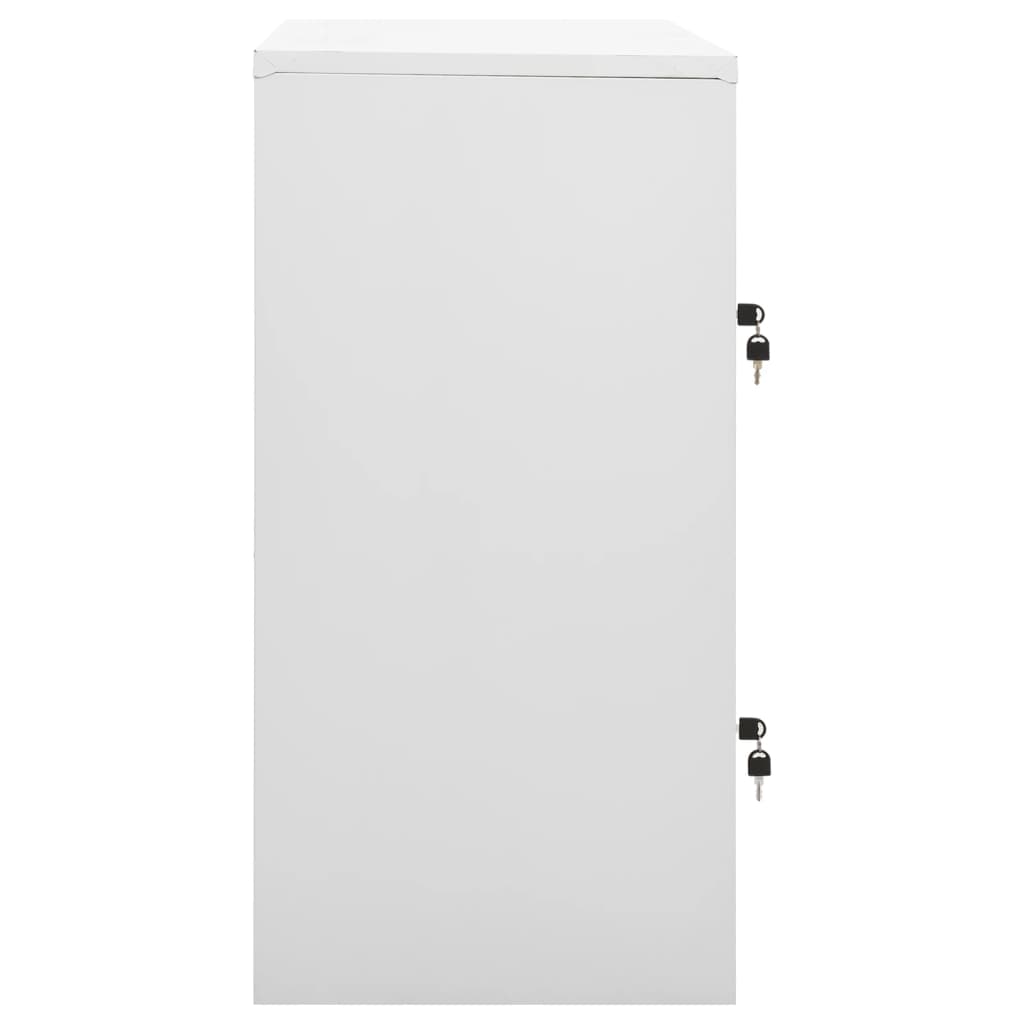Armadietto con Chiave Grigio Chiaro 90x45x92,5 cm in Acciaio