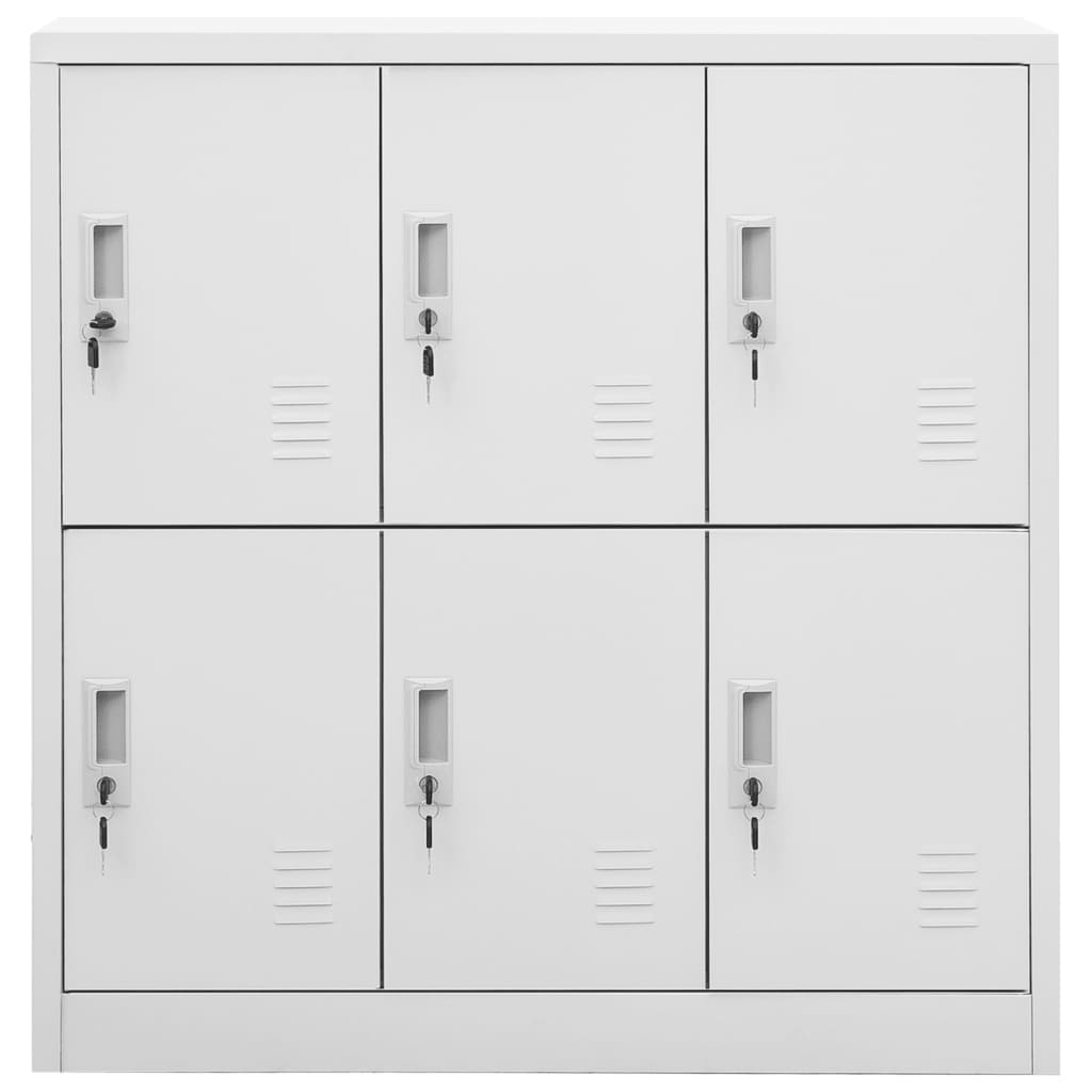 Armadietto con Chiave Grigio Chiaro 90x45x92,5 cm in Acciaio