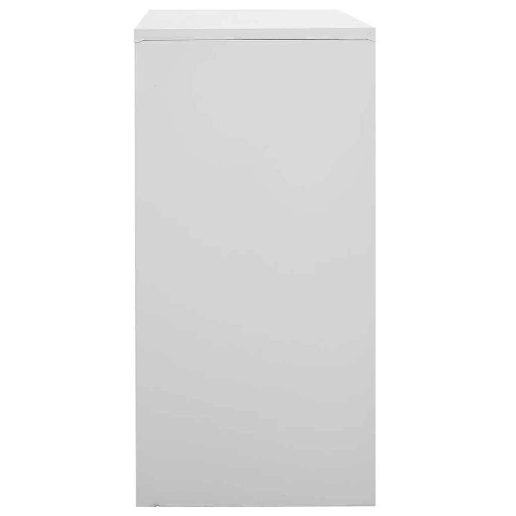 Armadietto con Chiave Grigio Chiaro 90x45x92,5 cm in Acciaio
