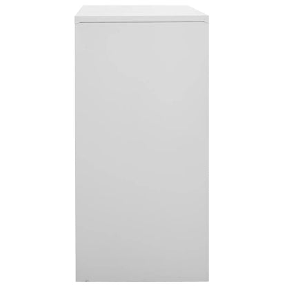 Armadietto con Chiave Grigio Chiaro 90x45x92,5 cm in Acciaio