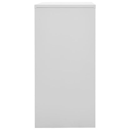Armadietto a Chiave Grigio Chiaro e Rosso 90x45x92,5 cm Acciaio