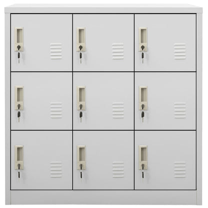 Armadietto con Chiave Grigio Chiaro 90x45x92,5 cm in Acciaio