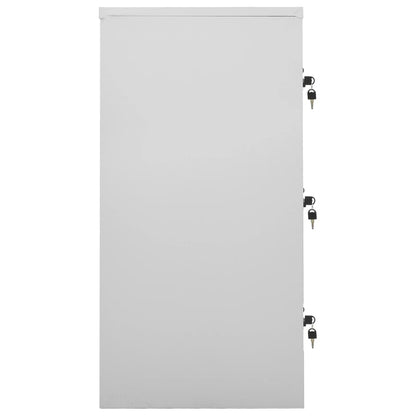 Armadietto con Chiave Grigio Chiaro 90x45x92,5 cm in Acciaio
