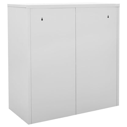 Armadietto con Chiave Grigio Chiaro 90x45x92,5 cm in Acciaio