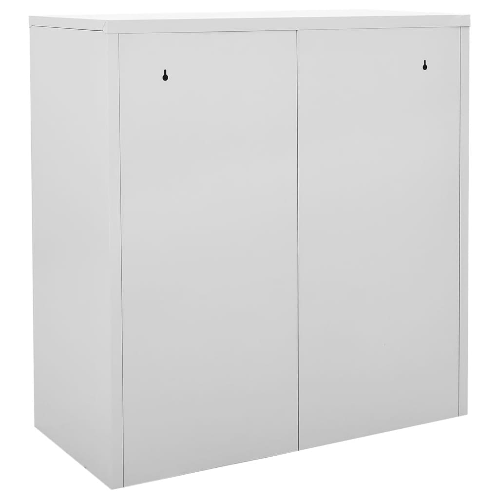 Armadietto a Chiave Grigio Chiaro e Rosso 90x45x92,5 cm Acciaio
