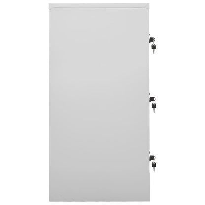 Armadietto a Chiave Grigio Chiaro e Verde 90x45x92,5 cm Acciaio