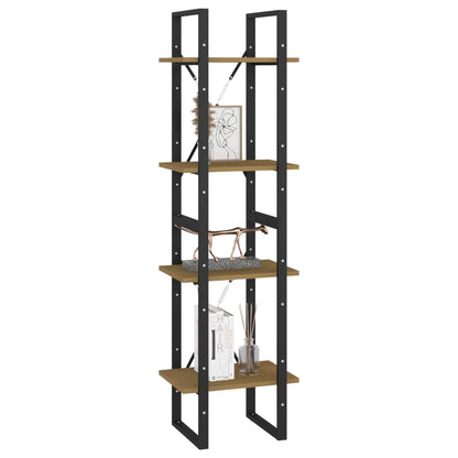 Libreria a 4 Ripiani 40x30x140 cm in Legno Massello di Pino