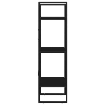 Libreria a 3 Ripiani Nera 40x30x105 cm in Legno Multistrato