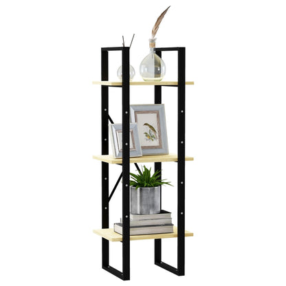 Libreria a 3 Ripiani 40x30x105 cm in Legno Massello di Pino
