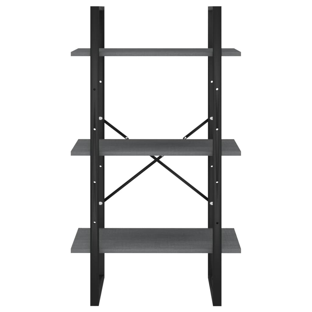 Scaffale Grigio 60x30x105 cm in Legno Massello di Pino