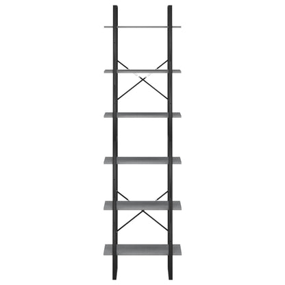 Scaffale Grigio 60x30x210 cm in Legno Massello di Pino