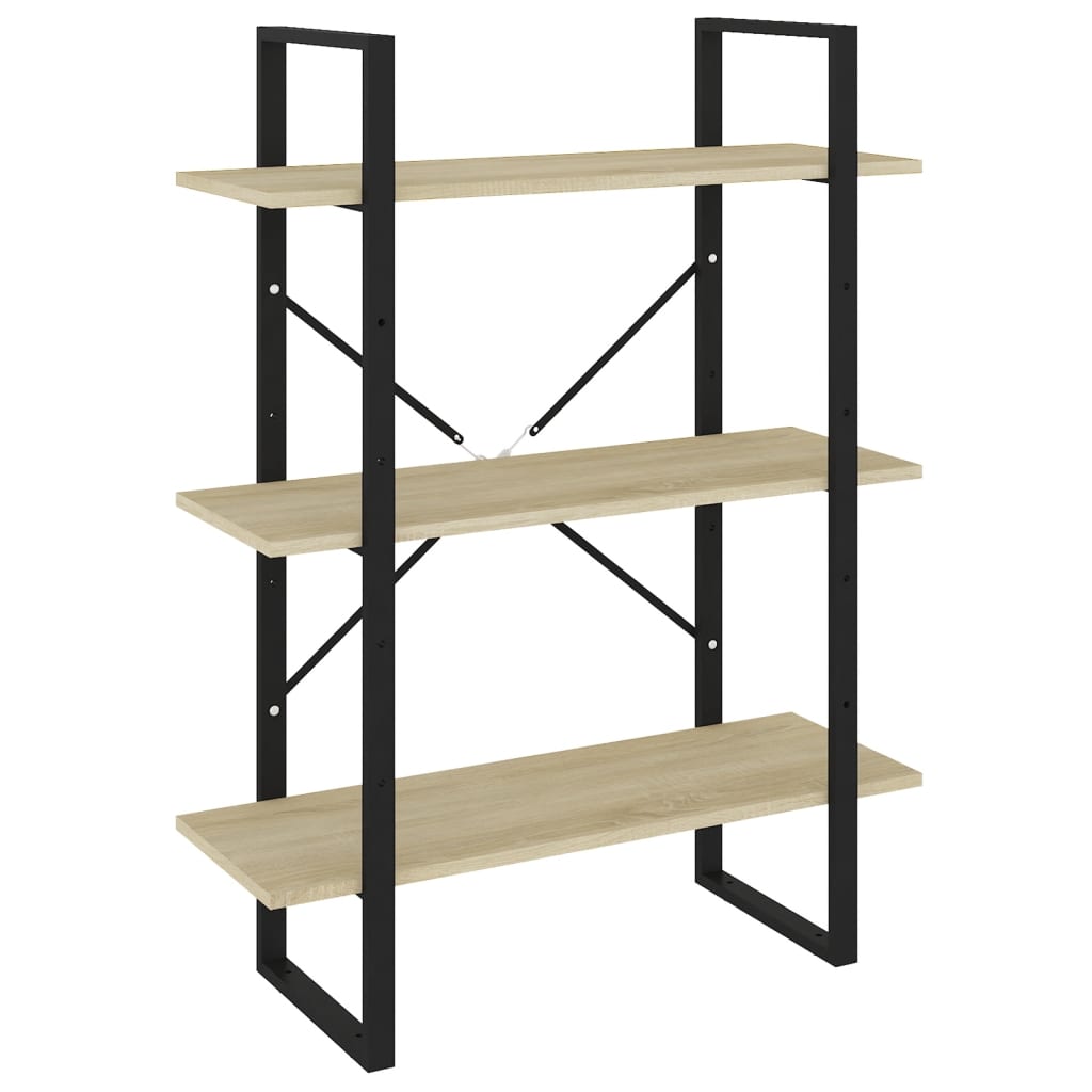 Libreria Rovere Sonoma 80x30x105 cm in Legno Multistrato
