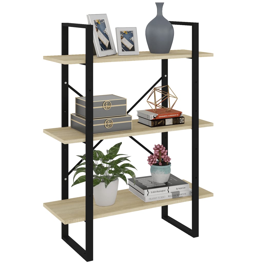 Libreria Rovere Sonoma 80x30x105 cm in Legno Multistrato