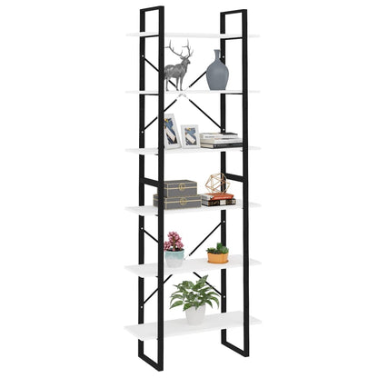Scaffale Alto Bianco 80x30x210 cm in Legno Multistrato