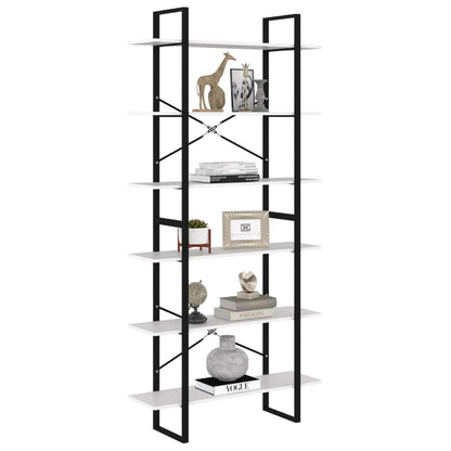 Scaffale Alto Bianco 100x30x210 cm in Legno Multistrato