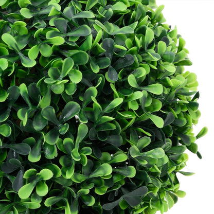 Piante di Bosso Artificiale 2 pz a Sfera con Vaso Verde 37 cm
