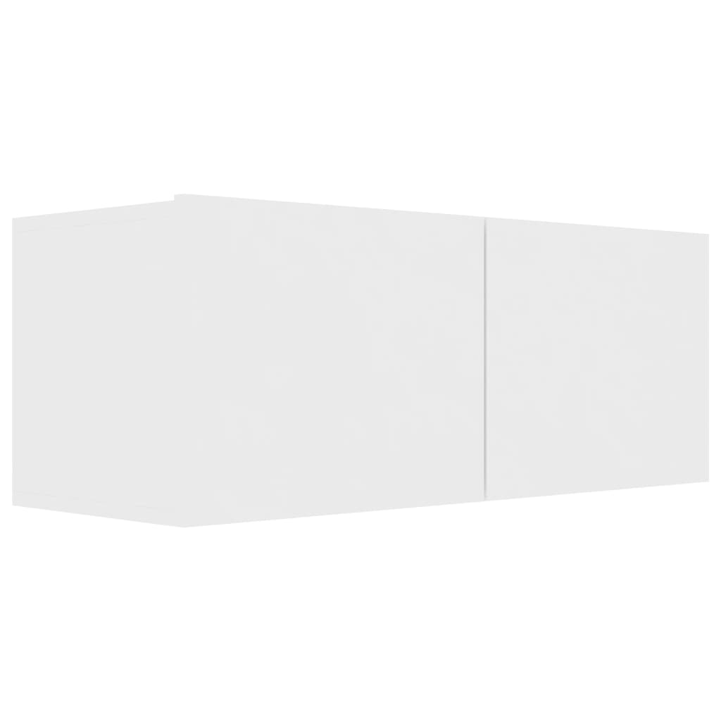 Set Mobili Porta TV 7 pz Bianco in Legno Multistrato
