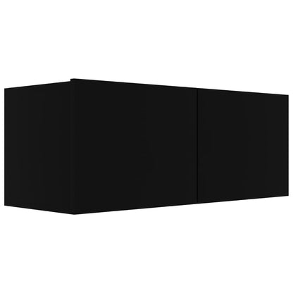 Set di Mobili Porta TV 3 pz Nero in Legno Multistrato