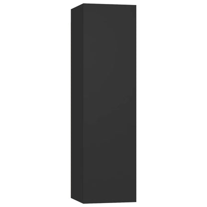 Set di Mobili Porta TV 4 pz Nero in Legno Multistrato