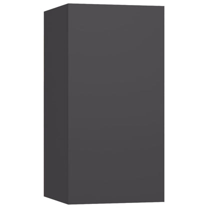 Set Mobili Porta TV 4 pz Grigio in Legno Multistrato