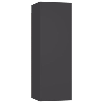 Mobili Porta TV 4 pz Grigi 30,5x30x90 cm in Legno Multistrato