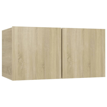Set di Mobili TV 4 pz Rovere Sonoma in Legno Multistrato