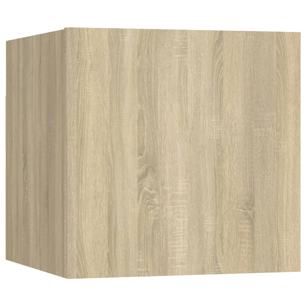 Mobili TV a Parete 8 pz Rovere Sonoma 30,5x30x30 cm