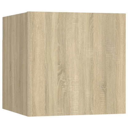 Mobili TV a Parete 8 pz Rovere Sonoma 30,5x30x30 cm