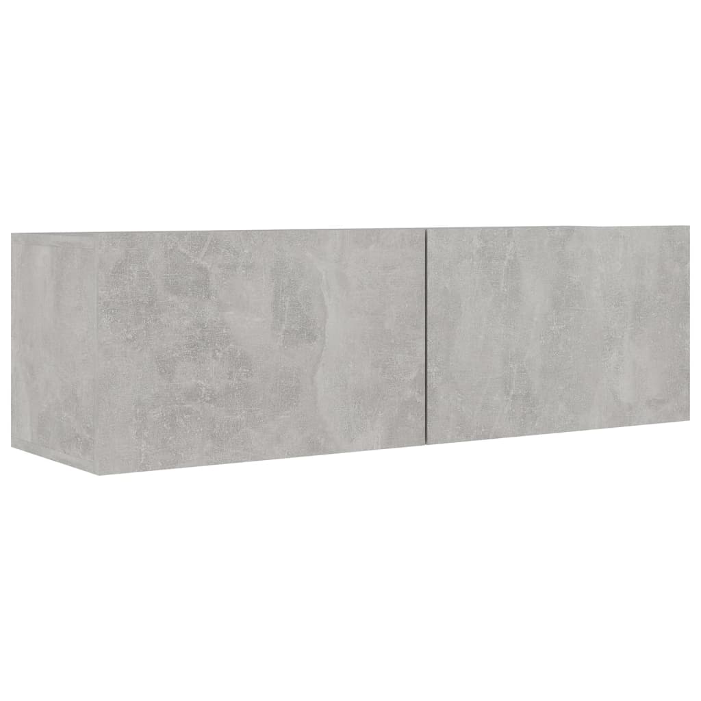 Mobili Porta TV 3 pz Grigio Cemento in Legno Multistrato