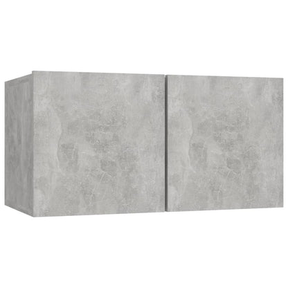 Mobili Porta TV 8 pz Grigio Cemento in Legno Multistrato