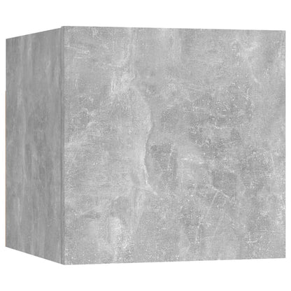 Mobili Porta TV a Parete 8 pz Grigio Cemento 30,5x30x30 cm