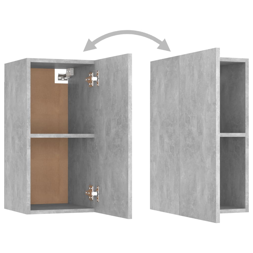 Mobili Porta TV 7 pz Grigio Cemento 30,5x30x60 cm Multistrato