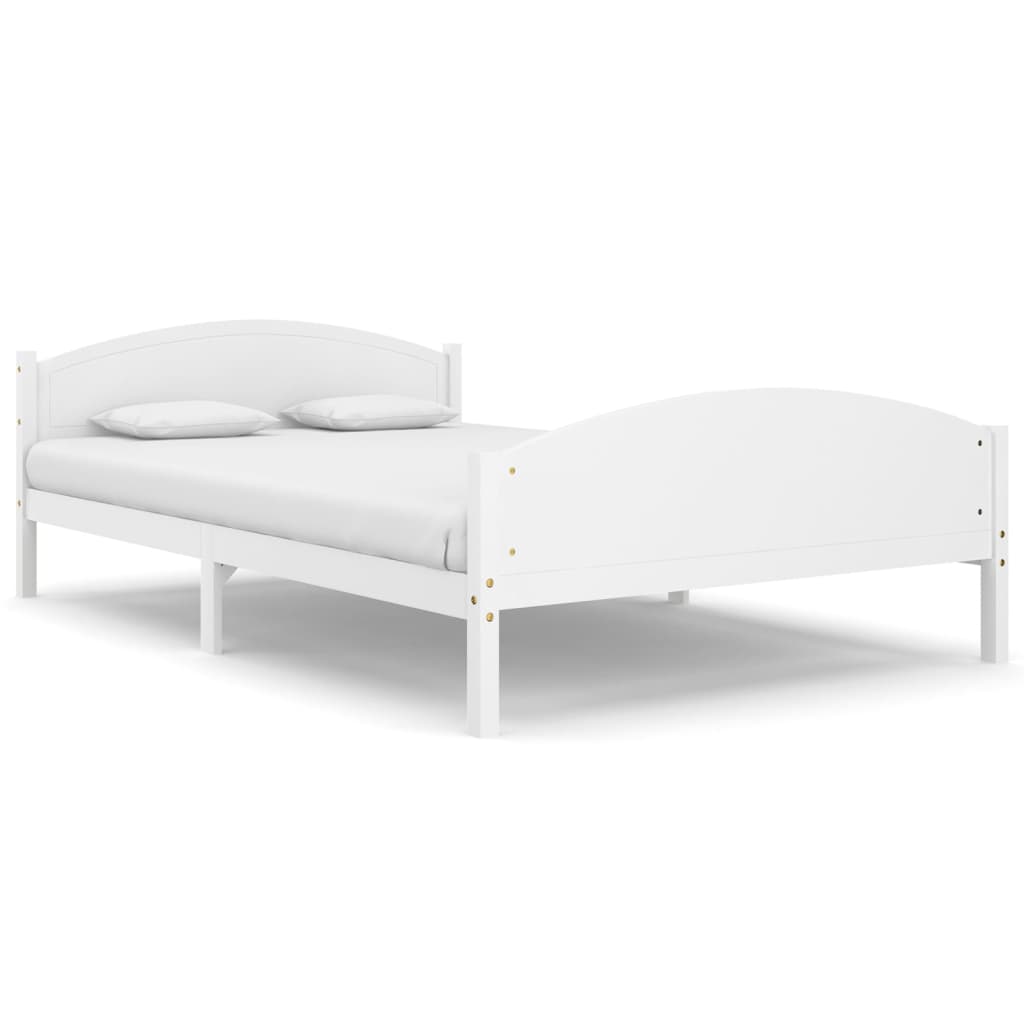 Giroletto senza Materasso Bianco 140x200 cm in Legno di Pino