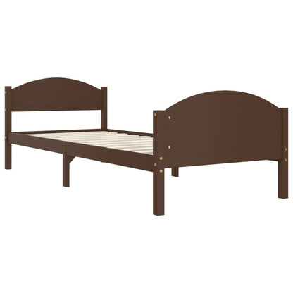 Giroletto senza Materasso Marrone Scuro 100x200 cm Legno Pino