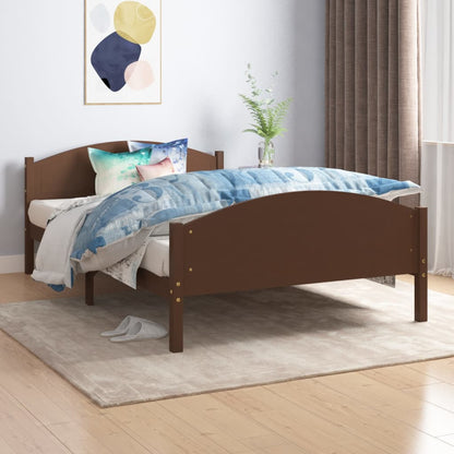 Giroletto senza Materasso Marrone Scuro 120x200 cm Legno Pino