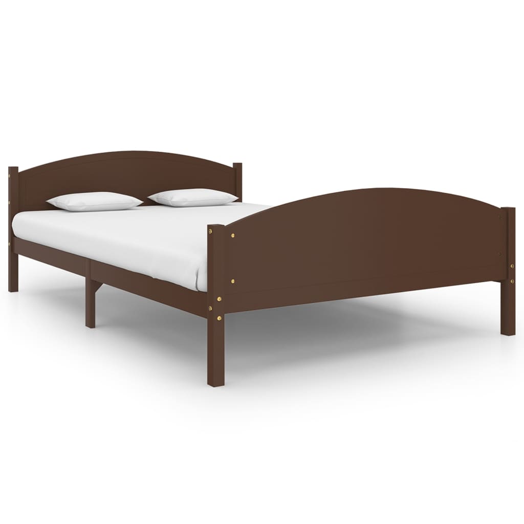 Giroletto senza Materasso Marrone Scuro 140x200 cm Legno Pino