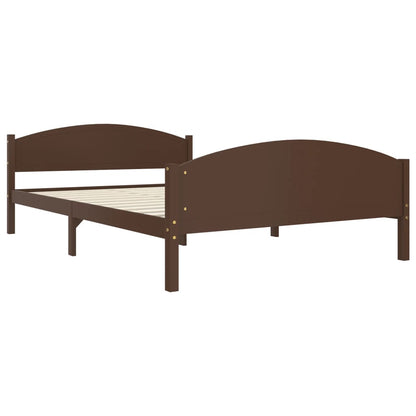 Giroletto senza Materasso Marrone Scuro 140x200 cm Legno Pino