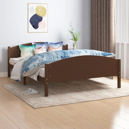 Giroletto senza Materasso Marrone Scuro 140x200 cm Legno Pino
