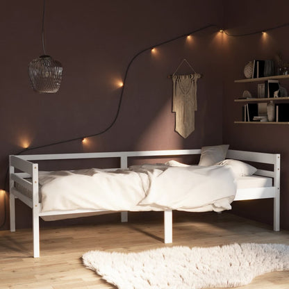 Dormeuse Estraibile senza Materasso Bianca Legno Pino 90x200 cm