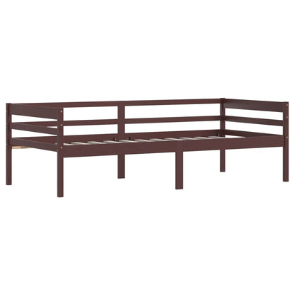 Giroletto senza Materasso Marrone Scuro 90x200 cm Legno Pino