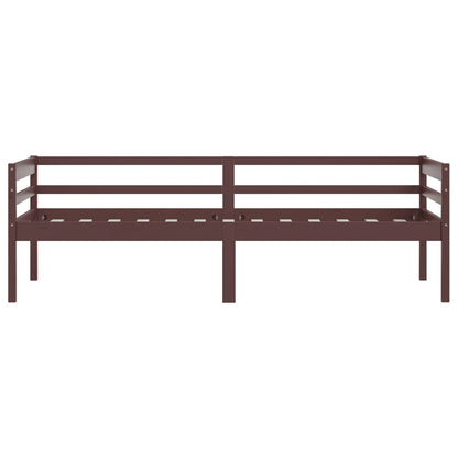 Giroletto senza Materasso Marrone Scuro 90x200 cm Legno Pino