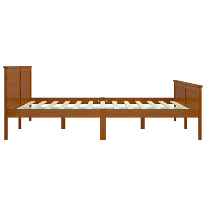 Giroletto Marrone Ambra in Legno Massello di Pino 180x200 cm