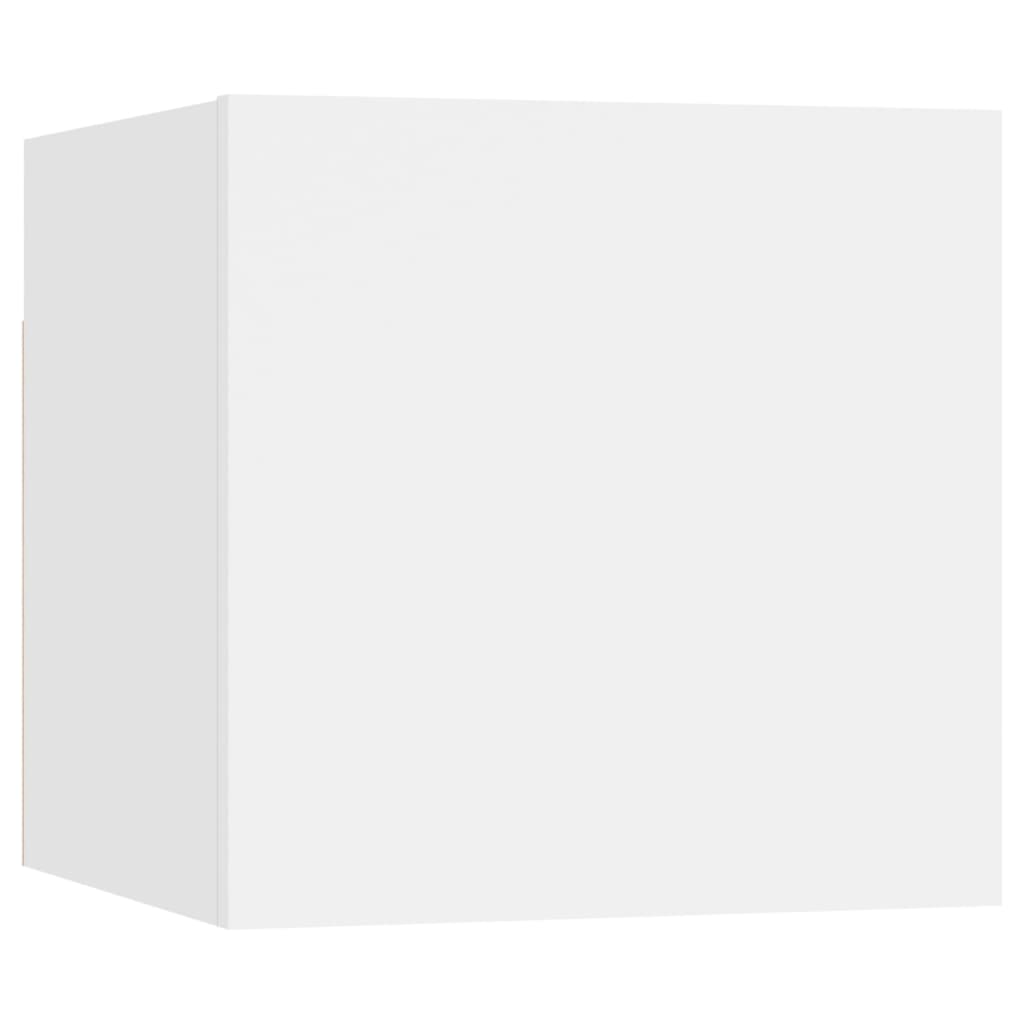 Comodino Bianco 30,5x30x30 cm in Legno Multistrato